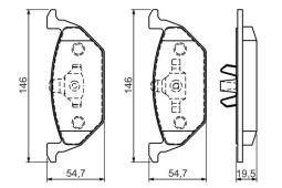 KLOCKI HAM./PRZ/ VW GOLF IV PG 1.1. 0 986 494 505
