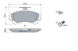 KLOCKI HAM./PRZ/ VOLVO S,V40 98- PG 1.1. 0 986 424 371