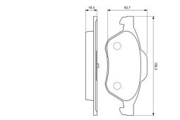 KLOCKI HAM./PRZ/ RENAULT LAGUNA 1,6 16V 01- /WYCOFANE Z OFERTY DOSTAWCY NOWY NUMER 0 986 494 034/ PG 1.1. 0 986 424 619