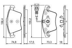 KLOCKI HAM./PRZ/ VW T5 03- 17 PG 1.1. 0 986 494 203