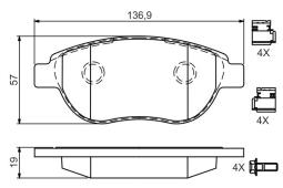 KLOCKI HAM./PRZ/ PEUGEOT 307 2,0HDI 01- PG 1.2. 0 986 494 602