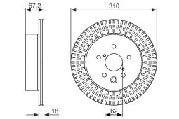TARCZA HAM./TYŁ/ LEXUS GS430-450 06- @31X18 PG 1.2. 0 986 479 615