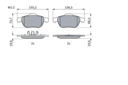 KLOCKI HAM./PRZ/ RENAULT LAGUNA II 01- PG 1.1. 0 986 494 033