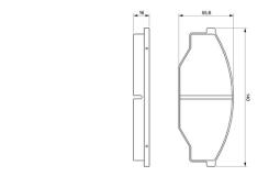 KLOCKI HAM./PRZ/ TOYOTA HIACE 83-89 PG 1.1. 0 986 424 382
