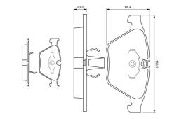 KLOCKI HAM./PRZ/ BMW 5 3,0D 04- PG 1.1. 0 986 424 651