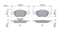 KLOCKI HAM./PRZ/ FORD FIESTA 2000- /+ABS PG 1.1. 0 986 424 558