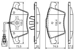 KLOCKI HAM./PRZ/ VW TOUAREG 2,5TDI 02- PG 1.1. 0 986 494 164