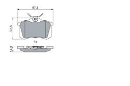 KLOCKI HAM./TYŁ/ VW GOLF,PASSAT PG 1.1. 0 986 466 683