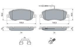 KLOCKI HAM./PRZ/ CITROEN C8,PEUGEOT 807 PG 1.1 0 986 494 615