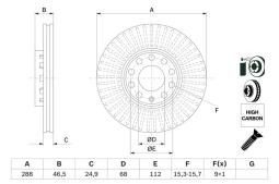 TARCZA HAM./PRZ/ AUDI 100 91- 2,3-2,8 PG 1.2. 0 986 478 546