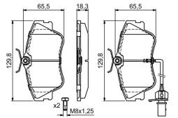 KLOCKI HAM./PRZ/ VW T4 99- PG 1.1. 0 986 424 672