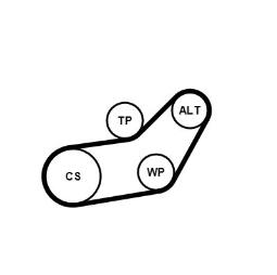 ZESTAW PASKA WIELOROWKOWEGO CONTI CON 6PK1045K1