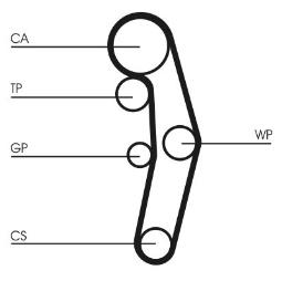 ZESTAW ROZRZĄDU VW 1,9TDI /GOLF/ /+POMPAWODY/ CONTI CT1028WP4