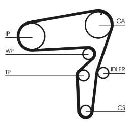 ZESTAW ROZRZĄDU ALFA ROMEO 2,4JTD 03- CONTI CT1076K2