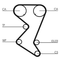 ZESTAW ROZRZĄDU /+ POMPA WODY/ CONTI CT1138WP1