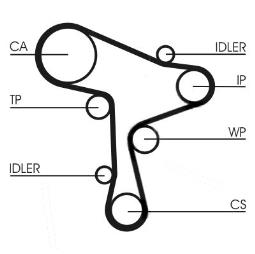 PASEK ROZRZĄDU AUDI A3 1.6TDI-2.0TDI CONTI CT1168