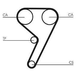 PASEK ROZRZ.FORD /117*22/ 1,25 95- CONTI CT881