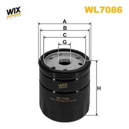 FILTR OLEJU CITROEN BENZ. 95- WIX WIX WL7086