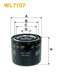 FILTR OLEJU MAZDA BENZ. 1,0-1,6 -88 WIX WIX WL7107