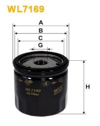 FILTR OLEJU VW BENZ. 1,0-1,6 92- WIX WIX WL7169