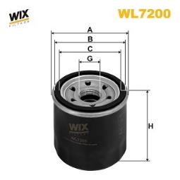 FILTR OLEJU MAZDA BENZ. 1,2-1,6 88- /323 WIX WIX WL7200