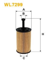 FILTR OLEJU CITROEN BENZ. 1,4-1,6 00- WIX WIX WL7299