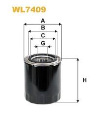 FILTR OLEJU KIA DIESEL 2,9D 99- /CARNIVAL/ WIX WIX WL7409