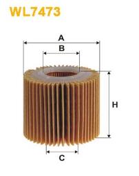 FILTR OLEJU DAIHATSU BENZ. 1,0-1,5 16V 05- /MATERIA,SIRION II,SUBARU JUSTY IV/ WIX WIX WL7473