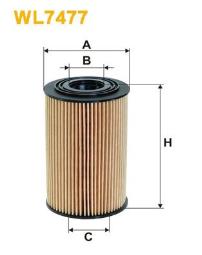 FILTR OLEJU HYUNDAI DIESEL 1,6CRDI 08- /ELANTRA,GENESISI,I2,I3,MATRIX/ WIX WIX WL7477