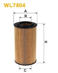 FILTR OLEJU AUDI BENZ. 2,0FSI 03- /A3,A4,A6,TT,SKODA OCTAVIA II/ WIX WIX WL7504