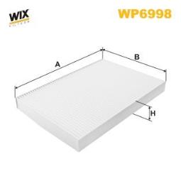 FILTR KABINY AUDI A4 00-, A697- /WĘGLOWY/ WIX WIX WP6998