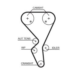 PASEK ROZRZ.CITROEN /134*25,4/ 1,6 02- GATES PR5581XS