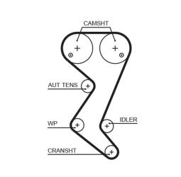 PASEK ROZRZ.CITROEN /143*25,4/ 2,0 01-  /C5/ GATES PR5582XS