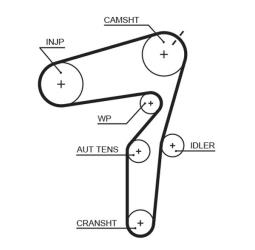PASEK ROZRZ.OPEL /199*24/ 1,9CDTI 04- /ASTRA H/ GATES PR5623XS