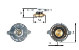 KOREK CHŁODNICY VW 1,6-2,0 80-          /1,1BAR-15PSI/ /PASSAT/ GATES RC116