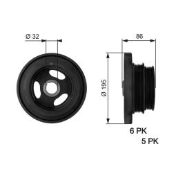 KOŁO PASOWE BMW 2,0-2,8 92- GATES TVD1019