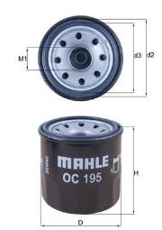 FILTR OLEJU MAZDA BENZ. 1,2-1,6 /323/   88- KNECHT OC195