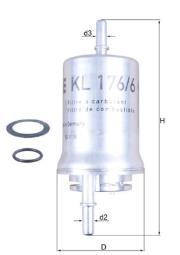 FILTR PALIWA VW BENZ. 1,2-1,4 01- KNECHT KL176/6D