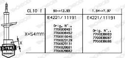 AMORT./PRZ/ RENAULT CLIO 90- /ROZST.OTW.54mm/ /OLEJ/ MONROE A11191                PRZ