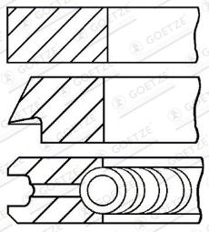 PIERŚ.TŁ.PEUGEOT 1,9D 82,2*2*2*3 /DW8/ FEDERAL 08-104000-00