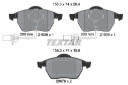 KLOCKI HAM./PRZ/ AUDI A6 97- /CZUJNIK DX2/ TEXTAR 2193801