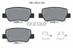 KLOCKI HAM./TYŁ/ TOYOTA AVENSIS 1,6-2,0D 09- TEXTAR 2488501
