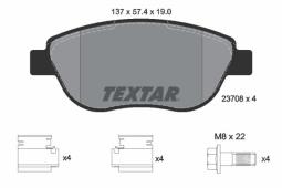 KLOCKI HAM./PRZ/ FIAT IDEA 1,9JTD 04- TEXTAR 2370803