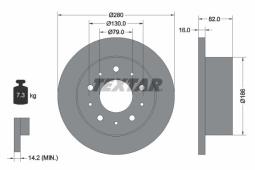 TARCZA HAM./TYŁ/ FIAT DUCATO 01- TEXTAR 92116203