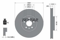 TARCZA HAM./PRZ/ PEUGEOT 806 TEXTAR 92074003