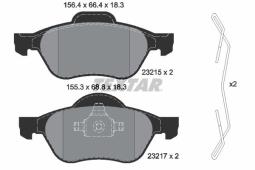 KLOCKI HAM./PRZ/ RENAULT LAGUNA II 01-/KOŁA 15" I 16"/ TEXTAR 2321502