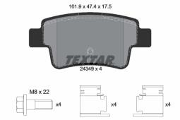 KLOCKI HAM./TYŁ/ FIAT GRANDE PUNTO 05- TEXTAR 2434901