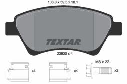 KLOCKI HAM./PRZ/ RENAULT MEGANE II 02- TEXTAR 2393001