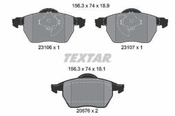KLOCKI HAM./PRZ/ VOLVO S70 96- TEXTAR 2310601