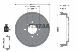 BĘBEN HAM.MITSUBISHI COLT 01-04 @180X66 TEXTAR 94026100